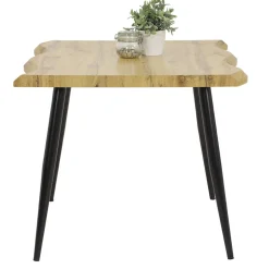Quadratischer Esstisch mit Baumkanten NB - Ashela