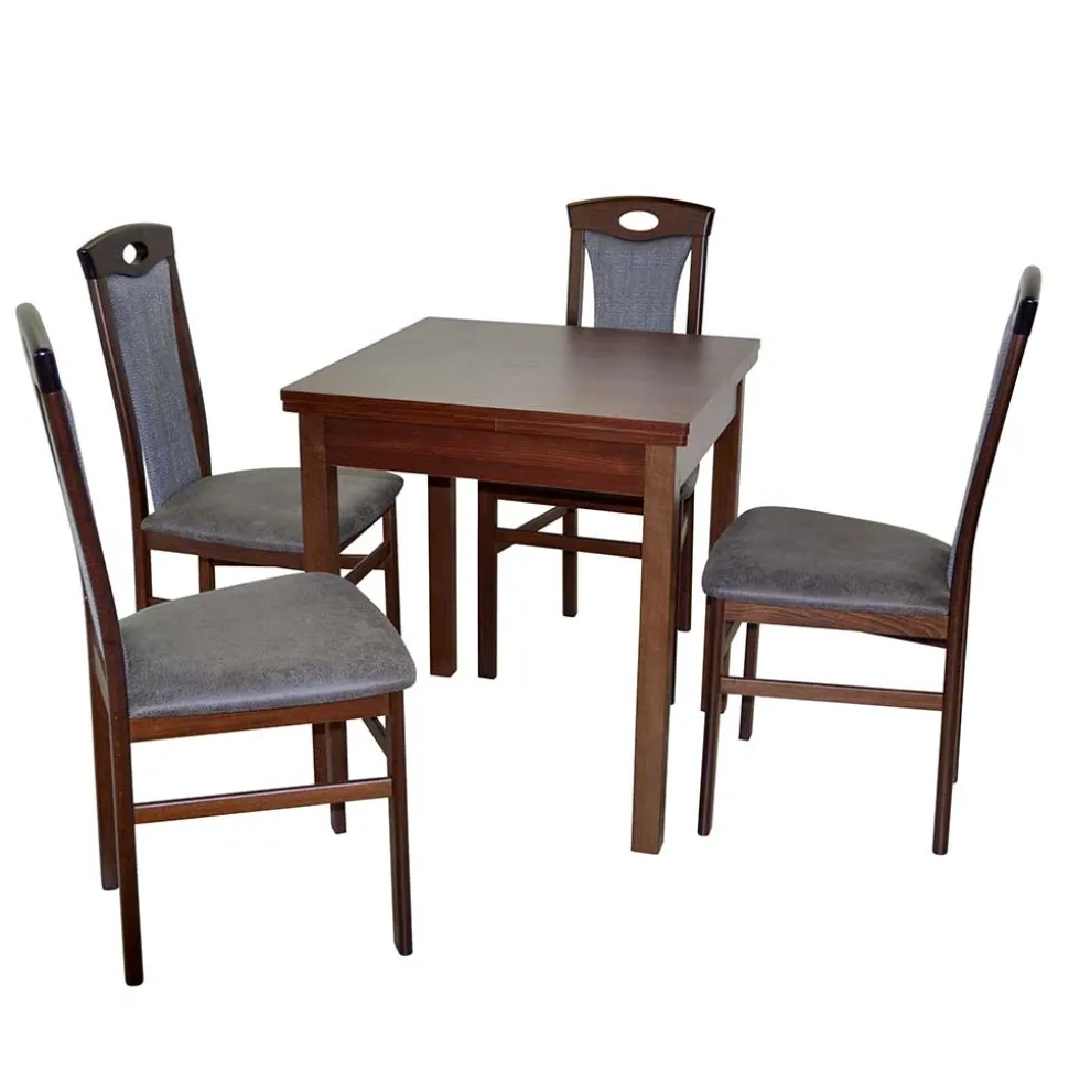 Quadratischer Esstisch mit Stühlen - Jilamenda (fünfteilig)