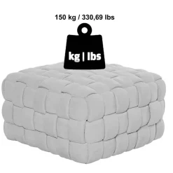 Quadratischer Hocker in Flechtoptik - Malivia