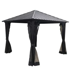 Quadratischer Pavillon mit festem Dach - Blances