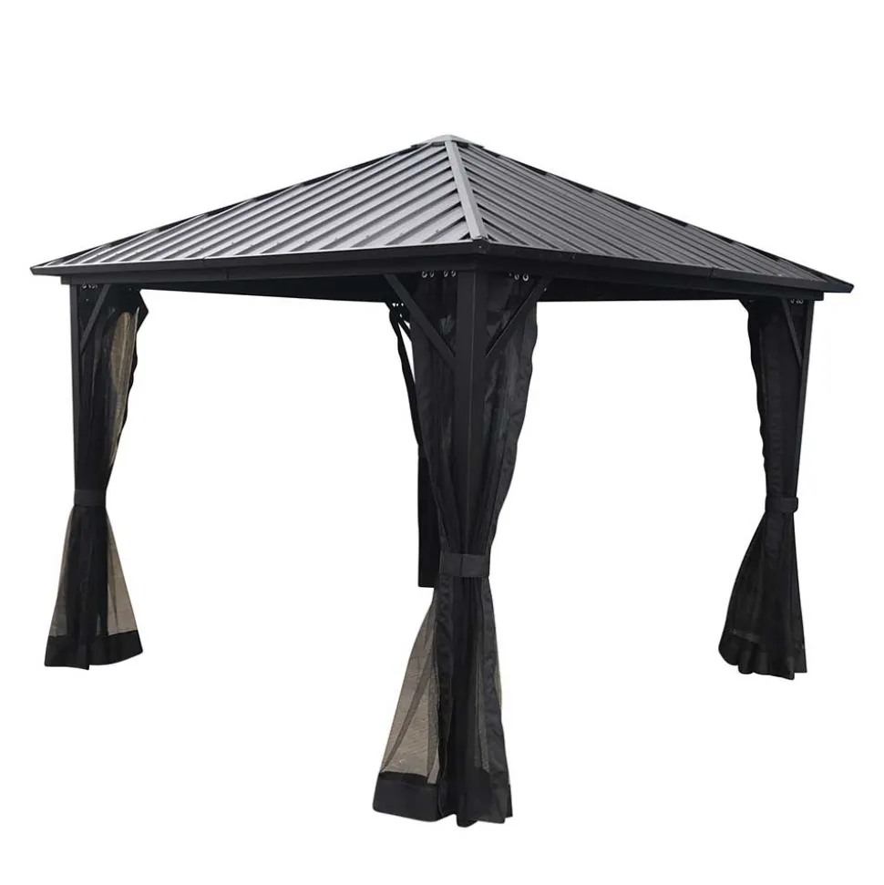 Quadratischer Pavillon mit festem Dach - Blances