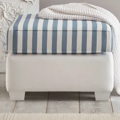 Quadratischer Polsterhocker gestreift - Ganbriassa