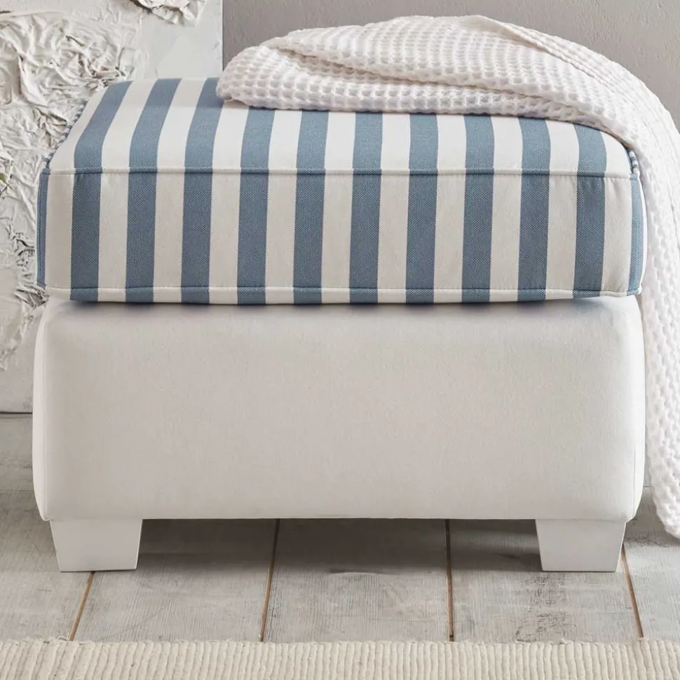 Quadratischer Polsterhocker gestreift - Ganbriassa