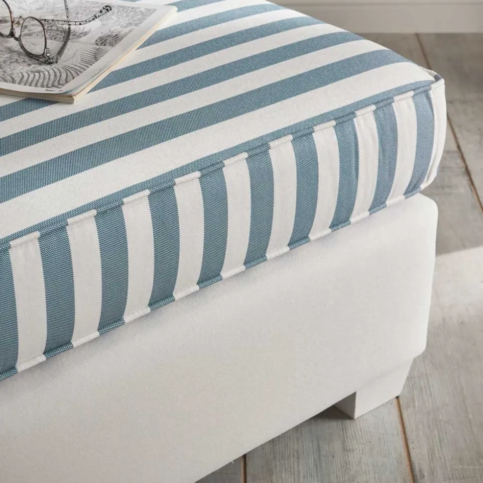 Quadratischer Polsterhocker gestreift - Ganbriassa