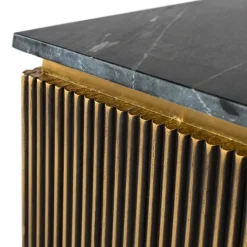 Quadratischer Wohnzimmertisch mit Marmorplatte - Hayato