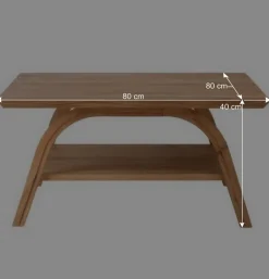 Quadratischer Wohnzimmertisch aus Wildeiche - Fredellia