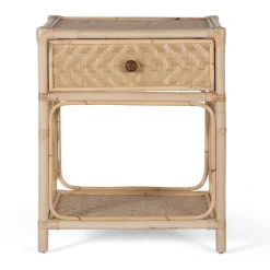 Rattan Nachtkommode mit zwei Ablagen - Robin