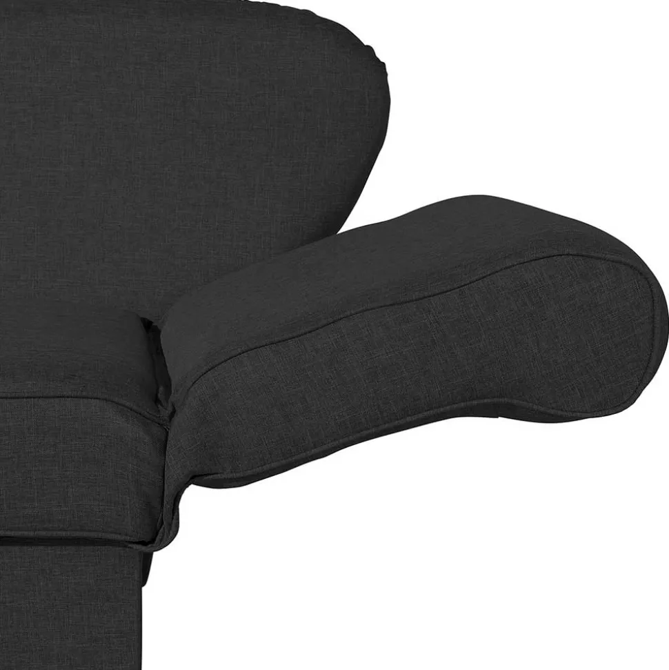 Recamiere in Schwarz und Buche - Mikana