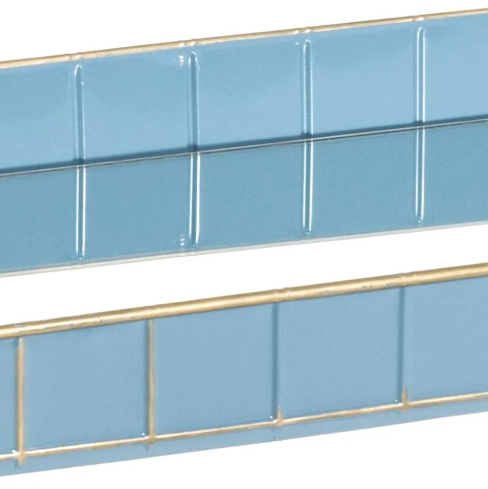 Rechteckiger Beistelltisch mit Spiegelglas Platte - Fire