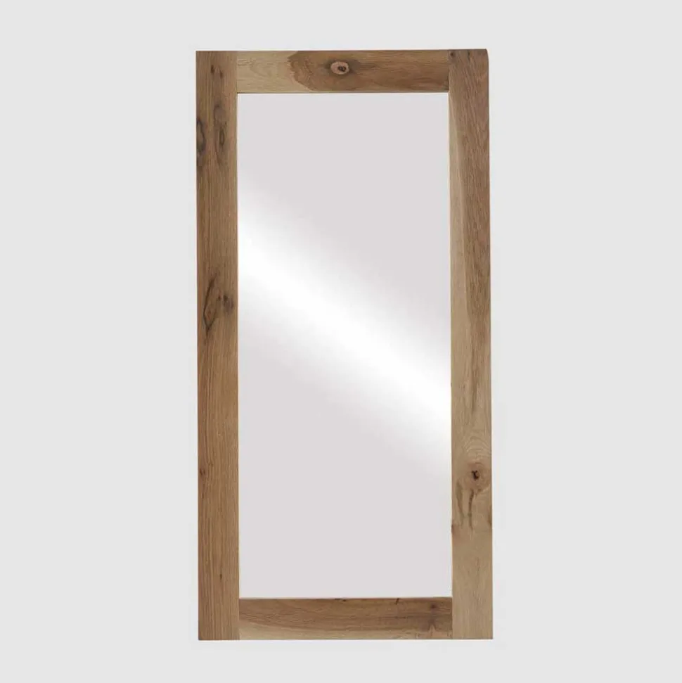 Rechteckiger Wandspiegel mit Holzrahmen - Alsbetas