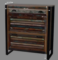 Recyclingholz Flurmöbel im Shabby Chic - Vosbadus (fünfteilig)