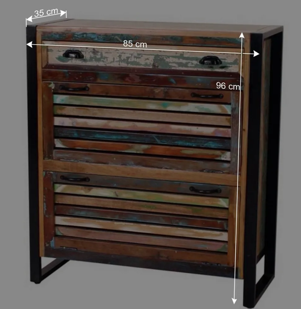 Recyclingholz Flurmöbel im Shabby Chic - Vosbadus (fünfteilig)