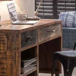 Recyclingholz Schreibtisch 120x50 cm - Bahiro