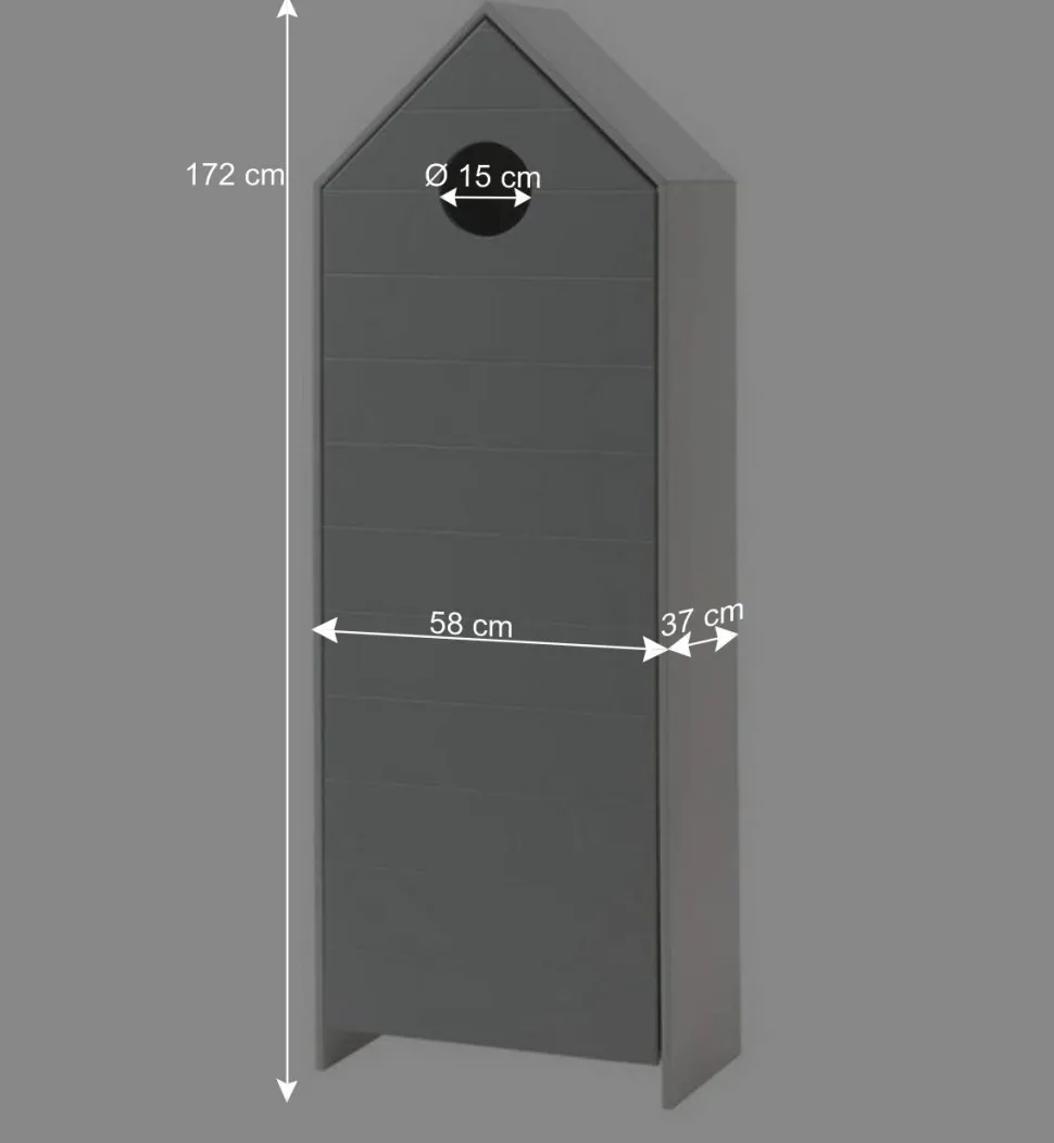 Regal & Schrank in Weiß & Grau - Indefiva (zweiteilig)