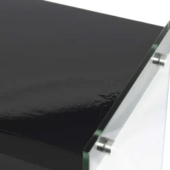 Regal in Hochglanz Schwarz & Transparent - Viverone