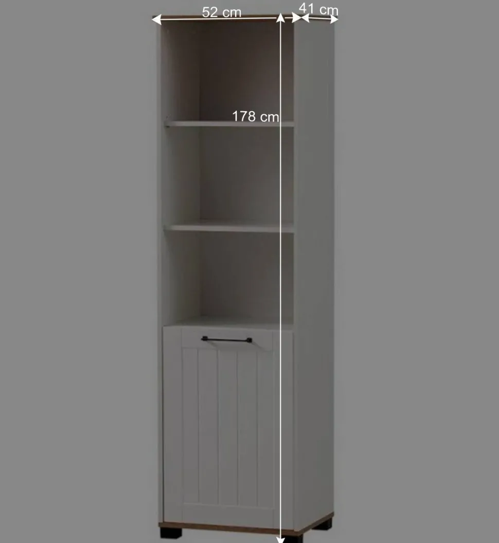 Regal mit drei Fächern und Tür - Salcina