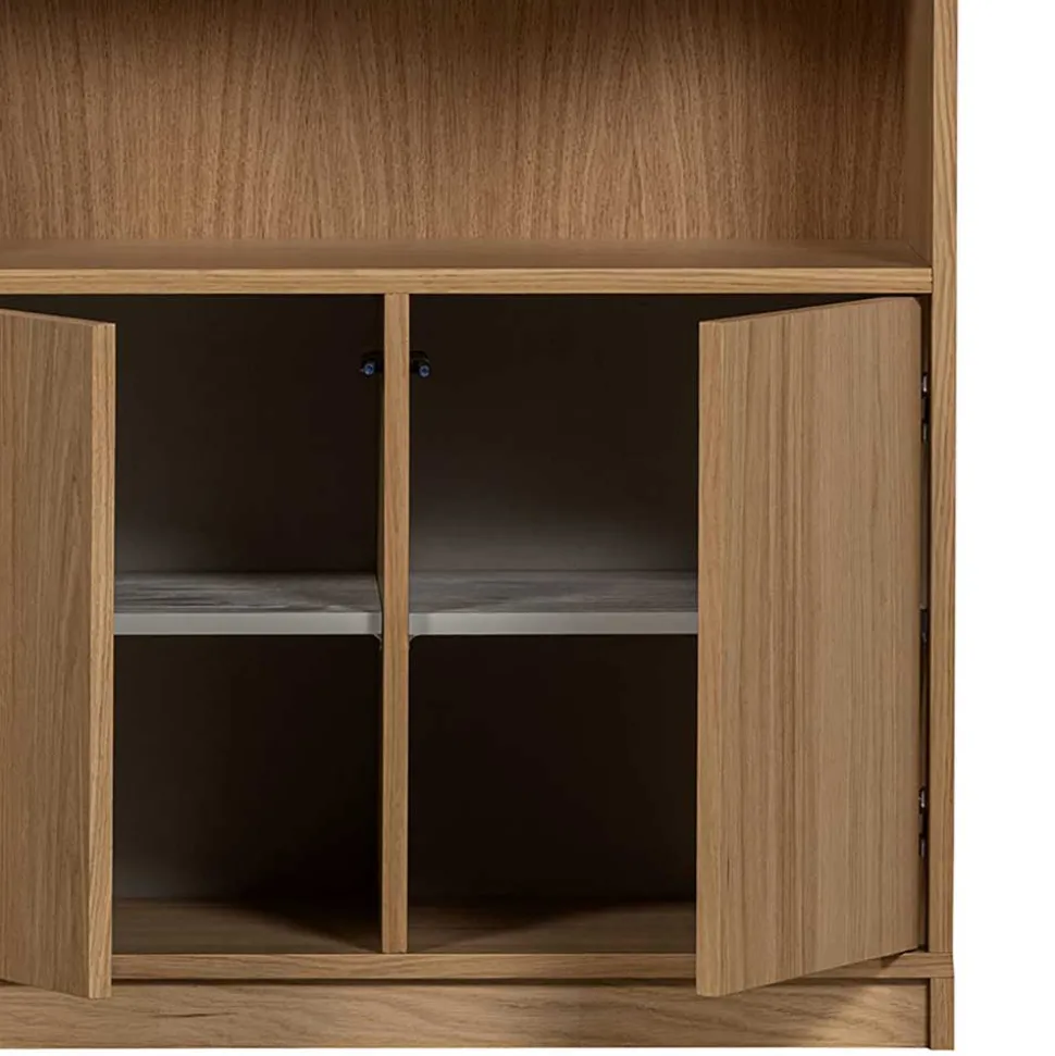 Regal mit vier Fächern und drei Türen - Ewana