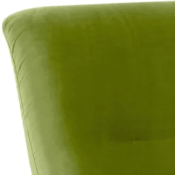 Relax Sessel in Oliv Grün mit Nussbaum - Sofia