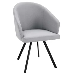 Retro Armlehnenstühle in Hellgrau - Dranico (2er Set)