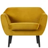Retro Armlehnsessel in Gelb & Schwarz - Laddion