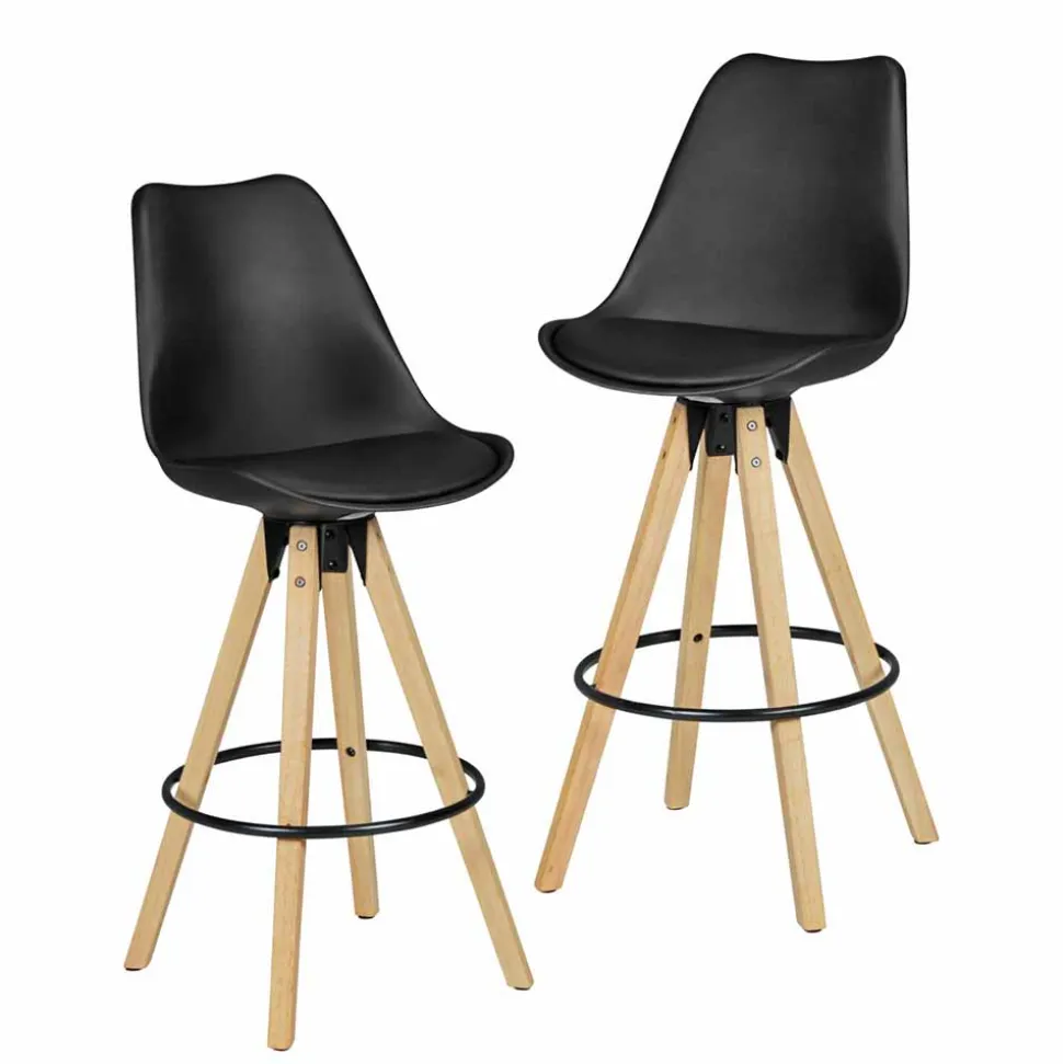 Retro Barstuhl Systrem mit Schalensitz (2er Set)