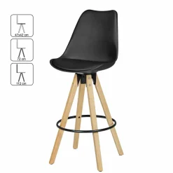 Retro Barstuhl Systrem mit Schalensitz (2er Set)