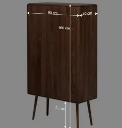 Retro Chic Highboard aus Nussbaum - Rivossa