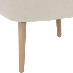 Retro Cocktailsessel in Beige und Buche - Cranzo