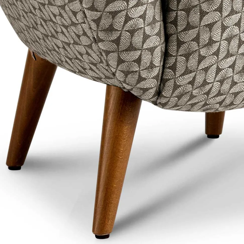 Retro Designsessel in Beige und Braun gemustert - Regiovs