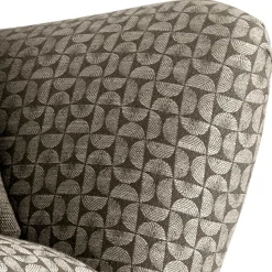 Retro Designsessel in Beige und Braun gemustert - Regiovs