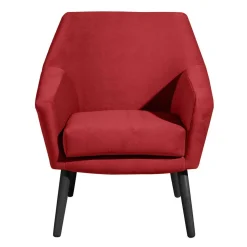 Retro Designsessel in Ziegelrot Samtvelours - Nina