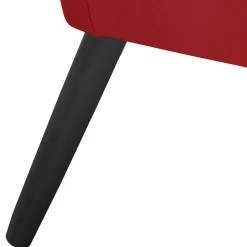 Retro Designsessel in Ziegelrot Samtvelours - Nina