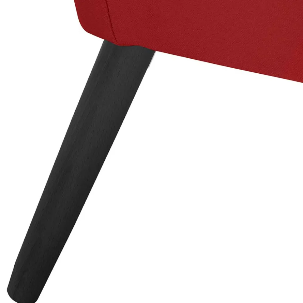 Retro Designsessel in Ziegelrot Samtvelours - Nina