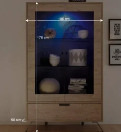 Retro Esszimmer Einrichtung in Eiche - Rodonda (dreiteilig)