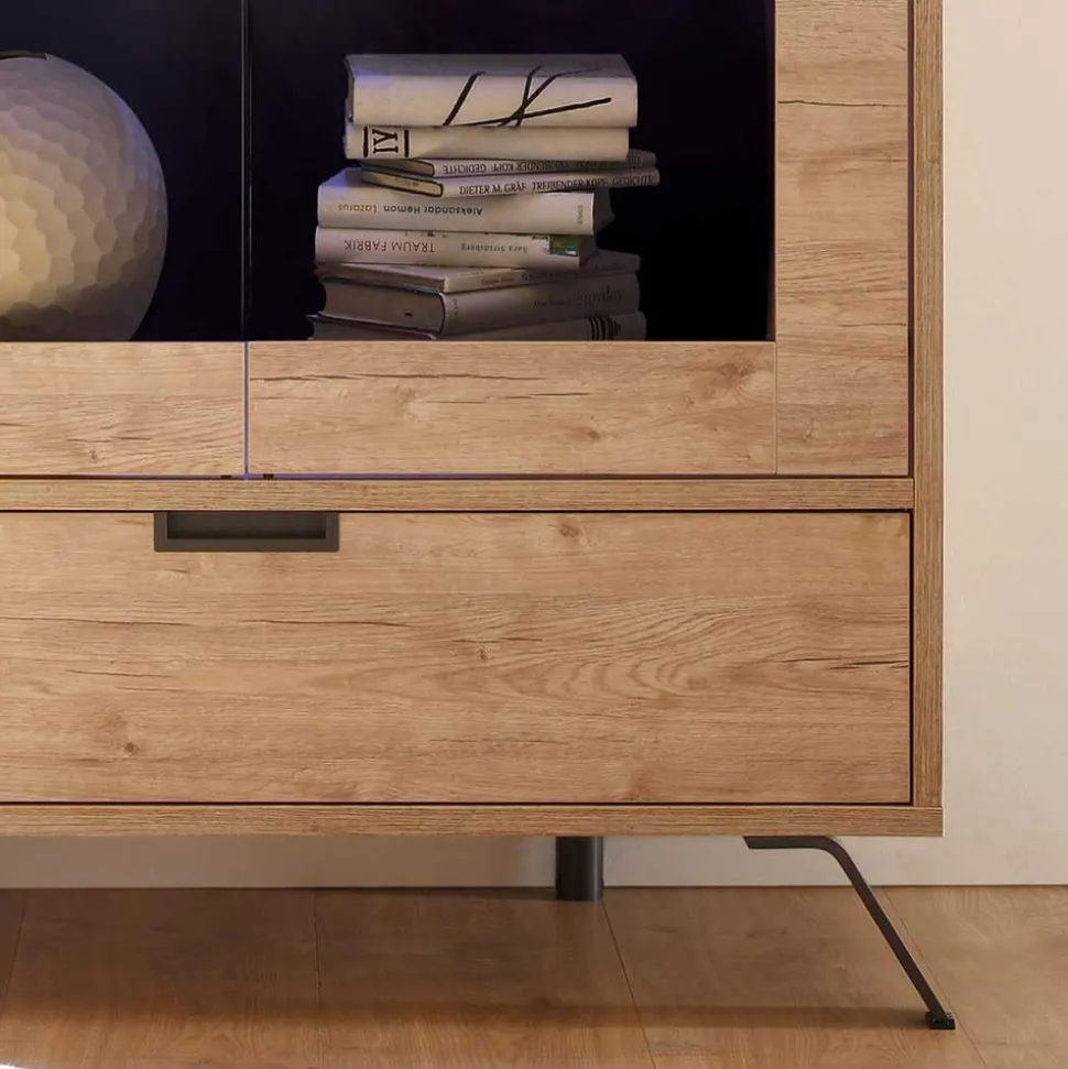 Retro Esszimmer Einrichtung in Eiche - Rodonda (dreiteilig)