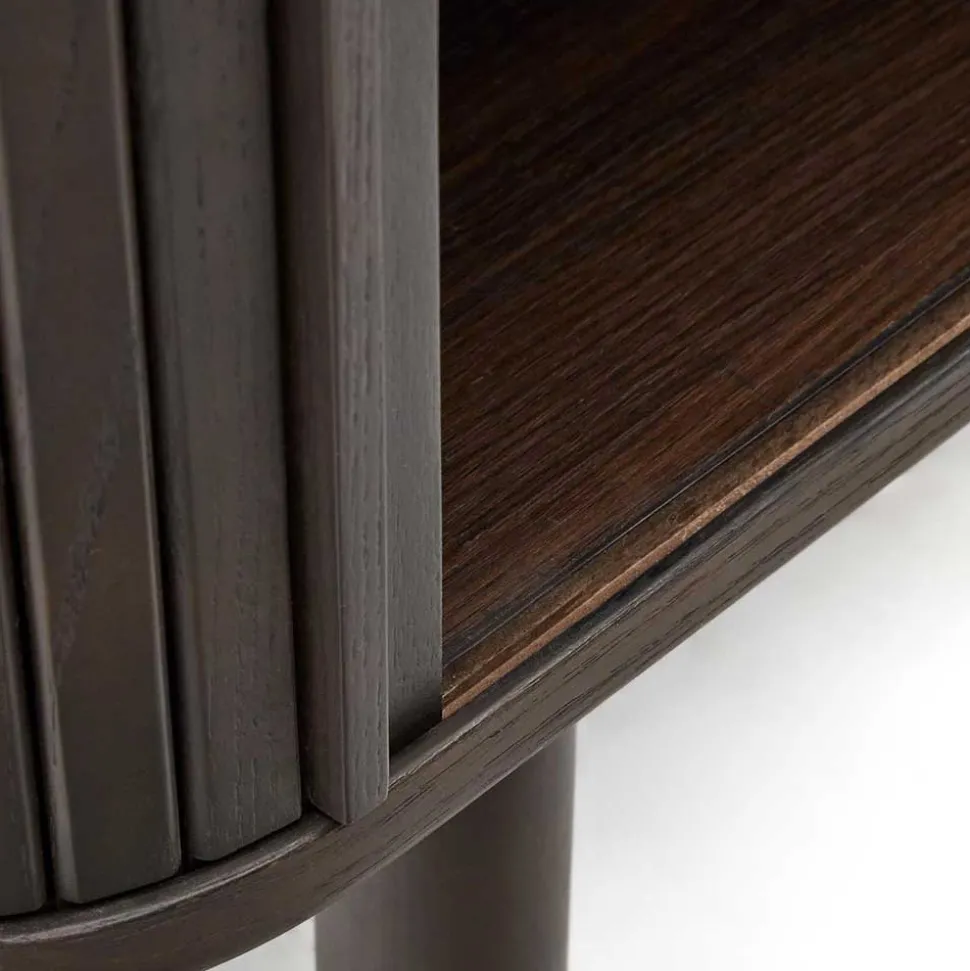 Retro Highboard mit Schiebetüren und Fächern - Tadaco