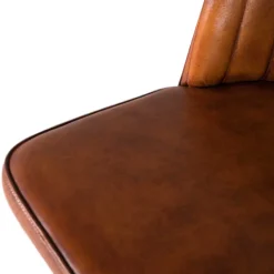 Retro Lederstuhl in Cognac Braun - Valtte