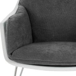 Retro Lounge-Sessel in Dunkelgrau - Vibulam (2er Set)