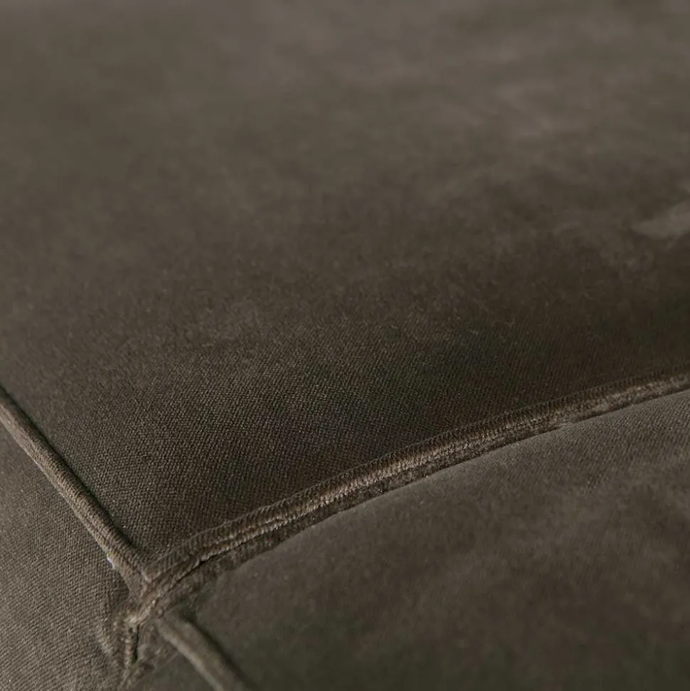 Retro Samt Sofa in Dunkelgrün Italiano mit 280cm