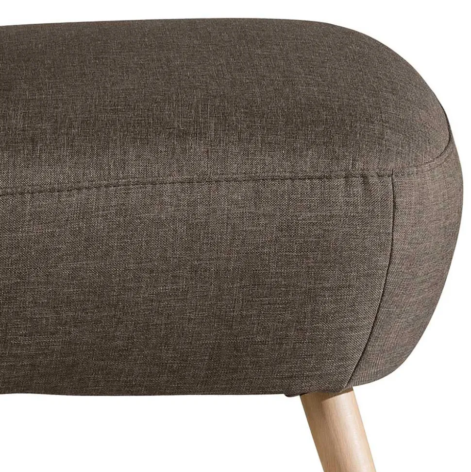 Retro Sessel in Beigegrau Stoff - Florida