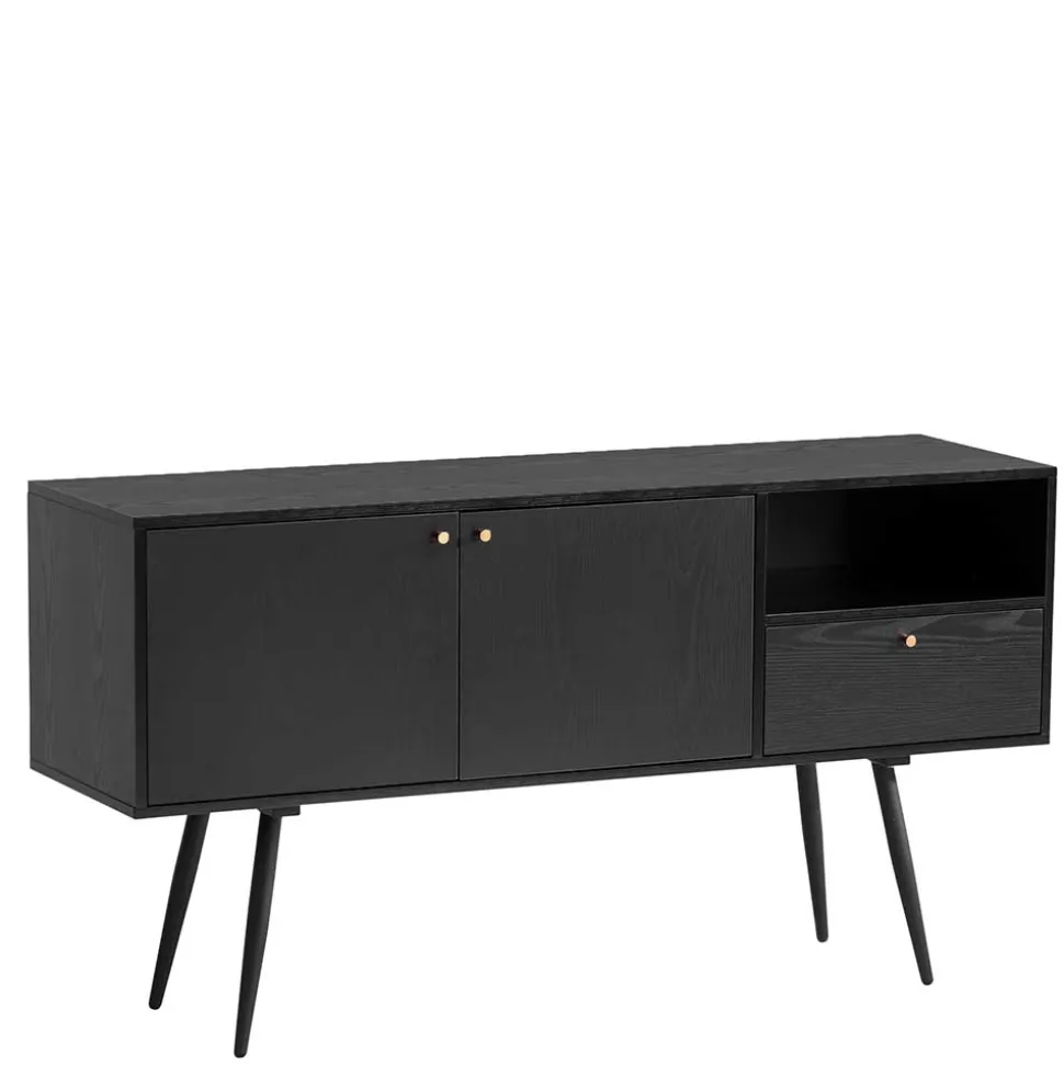 Retro Sideboard in Schwarz - Flair