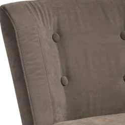 Retro Velourssessel in Beigegrau - Florida