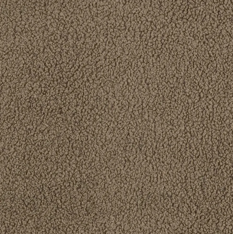 Retro Wohnzimmersofa in Hellbraun Plüsch - Kermita