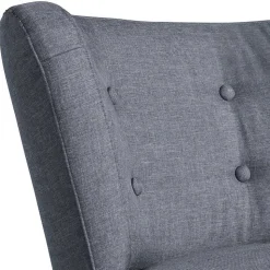 Retro-Sessel in Jeansblau Stoff - Florida