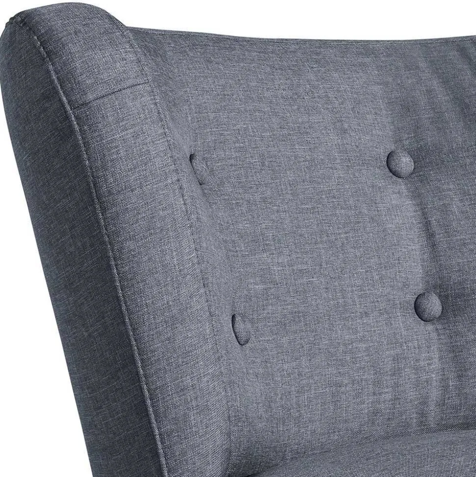 Retro-Sessel in Jeansblau Stoff - Florida