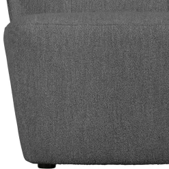 Retrostil Sessel aus Boucle-Stoff Dunkelgrau - Negro