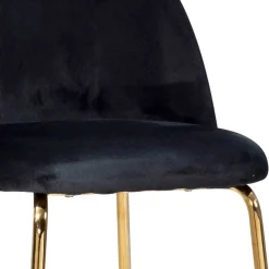 Retrostyle Barstuhl in Schwarz und Gold - Chiosma (2er Set)