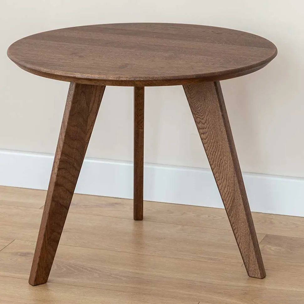 Retro-Wohnzimmertisch aus braun geöltem Eichenholz - Borganel