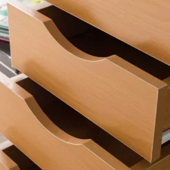 Rollcontainer mit 5 Schubladen in Buche - Livisica