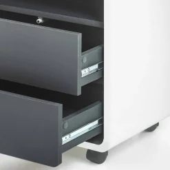 Rollcontainer Mondsieur in Weiß Anthrazit